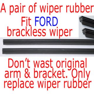 FORD Bracketless Wiper Blade Rubber Refill Replace 28