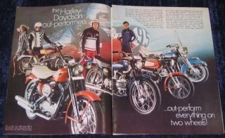  Harley Davidso​n Sportster Electra Glide Sprint M65 4 Page Color Ad