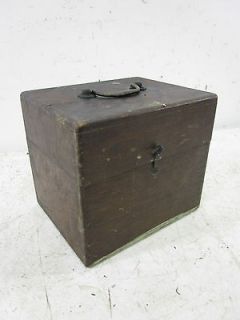 Vintage Oak Lidded Faradic Battery Box Only 8x7x6.5