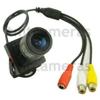 HD 600TVL Mini CMOS 3.5 8mm Manual IRIS Lens Security Audio Video 