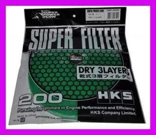 HKS Super Power Flow Filter Element Dry 3 Layers 200mm