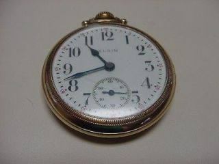 Gold Filled Elgin Natl. Watch Co. Working Pocket Watch Made in U.S.A.