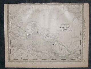1888 Railroad Map of North Western Ontario.