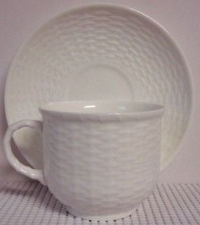 Wedgwood NANTUCKET WHIT​E EMBOSSED Cup & Saucer Set (s)