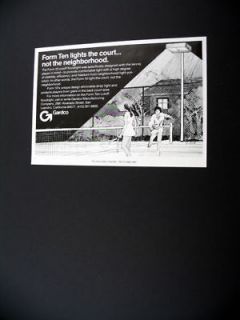 Gardco Form 10 Tennis Court Lighting 1976 print Ad