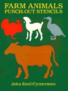 Farm Animals Punch Out Stencils by John E. Cymerman 1993, Paperback 