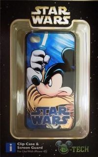 New Disney Iphone 4S Clip Case Star Wars Mickey Mouse/ Jedi THEME PARK 