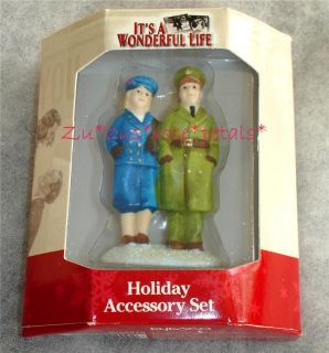 ENESCO Its A WONDERFUL LIFE Bedford Falls MILITARY Couple WWII Harry 