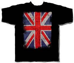 UNION JACK GREAT BRITIAN BRITISH FLAG BLACK T SHIRT