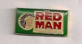 Vintage Red Man Chewing Tobacco Enamel Pin (1b )