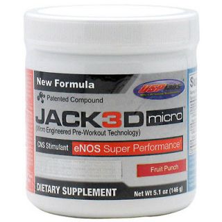 USP Labs Jack3D Micro Pre Workout Formula FRUIT PUNCH 40 servings 