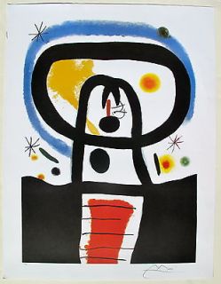 JOAN MIRO EQUINOX Signed Ltd Edition Large Lithograph with Divets
