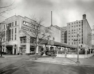   AMOCO GAS STATION AMERICAN OIL COMPANY PHOTO 1928 NOSTALGIC