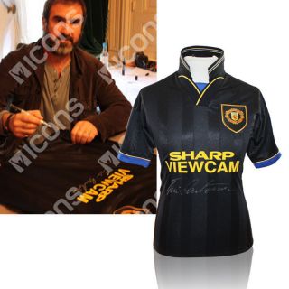 Eric Cantona Signed Manchester United Infamous Black shirt