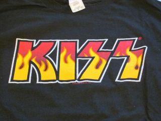 KISS Black NEW T Shirt Size Large Gene Simmons Paul Stanley Criss 