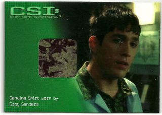  Greg Saunders Costume Card Eric Szmanda CSI C2 Strictly Ink CBS TV