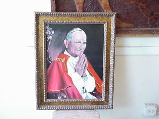 Pope John Paul painting by Stanley Duda local artist