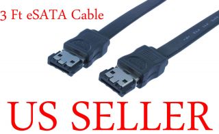   Lot 1M 3FT 3Feet Shielded External HDD eSATA M/M Cable(C 654 03 2PK