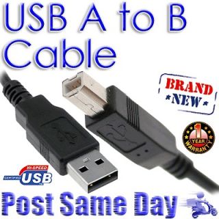 USB Type A to B Male Cable For Scanner Printer Caddy 0.5M 1M 1.5M 2M 2 