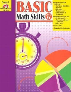 Basic Math Skills, Grade 6 by Evan Moor 2005, Paperback
