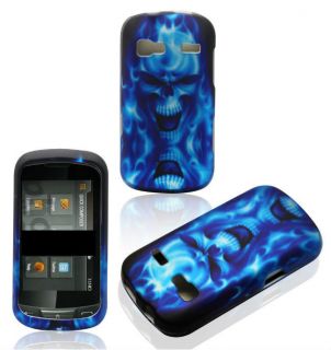 Skull LG Expression C395C Slider Phone Cover Hard Case Rubberized 