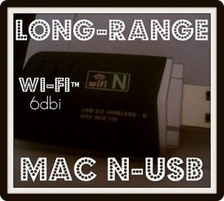 LONG RANGE     Apple MAC™ Wireless N Internet USB Adapter  WiFi 