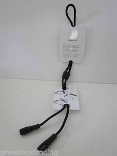 New Sunglass Hut Eyewear Holder by EK Fat Cat 3 Way Cord 10806C Black