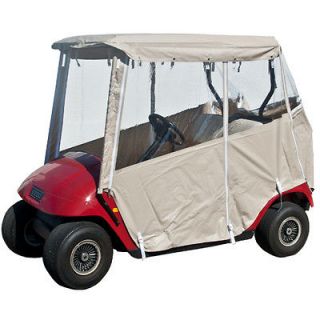 Tan Golf Cart Enclosure Cover for 2 Seater EZGO Golf Carts