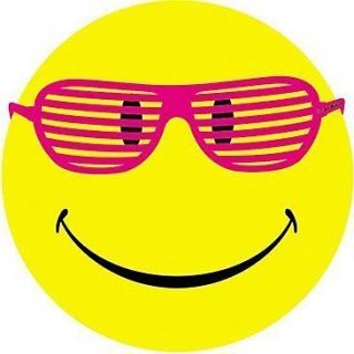 Happy Face T Shirt Smiley Face With Hot Pink Glasses Tee Funny Tank 