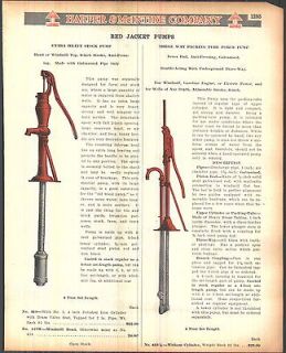 1923 AD Red Jacket Water Windmill Top Lift Pump Color Advertising Hand 