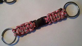 PARACORD SURVIVAL KEY RING 550   PULL APART (HOT PINK CAMO) FINSY