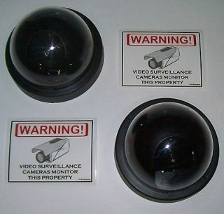LOT OF FAKE SECURITY DUMMY WIRELESS DOME VIDEO CAMERA+LED LIGHT 