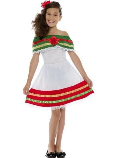 Child/Kids Girls Mexican Girl Western Smiffys Fancy Dress Costume