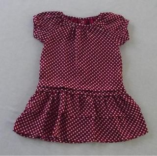 Girls Baby GAP Dress Red White Dots Minnie Mouse Costume Satin NEW 