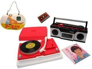 Re ment miniature radio cassette record player record rare