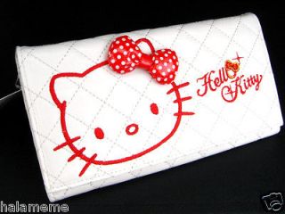 Hello Kitty white artificial leather card holder wallet purse
