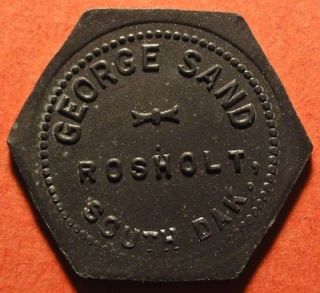 Rosnolt South Dakota Trade Token George Sand GF5c 21mm (4m1301)