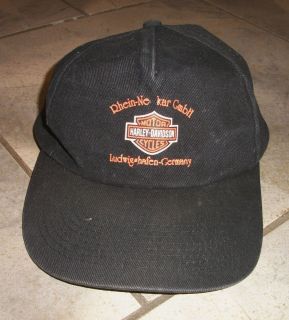 1106 Harley Davidso​n Motorcycles Germany Black Logo Hat Ball Cap 