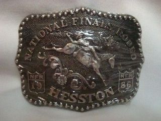 Hesston National Finals Rodeo 1986 Fred Fellows Belt Buckle   NIP