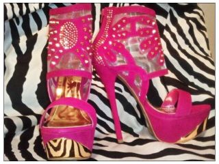 Platform heel with spike cuff by GLAZE sz 5.5 9