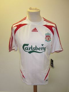 Liverpool FC adidas White/Red Away Shirt 2007 2008