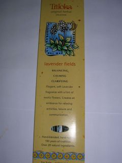 Triloka Herbal Lavender Fields Incense Sticks   Scent is Refreshing