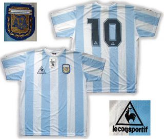 Great ARGENTINA Retro shirt WC 1986 home #10 MARADONA Le Coq Sportif 