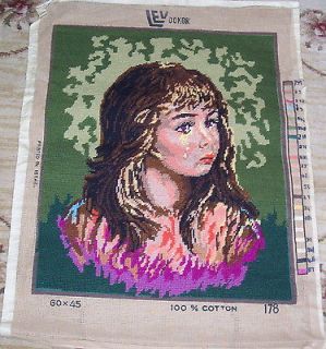 24x18Vintage Completed Finished Needlepoint Gobelin Gorgeous little 