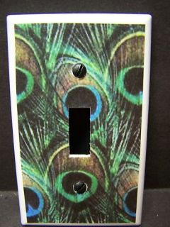 PEACOCK FEATHERS #1 LIGHT SWITCH COVER PLATE