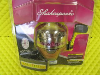 SHAKESPEARE LADY FISH PINK SPINCAST REEL WITH LINE #LADYSC10B