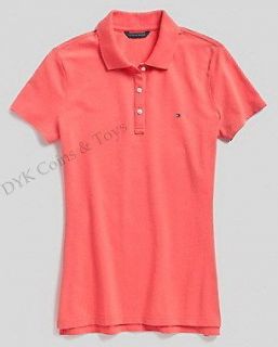 NEW TOMMY HILFIGER WOMENS CLASSIC FIT SHORT SLEEVE POLO SHIRT