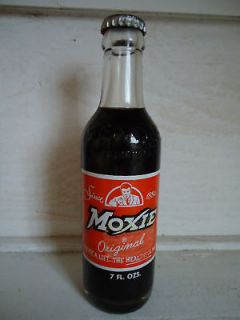 Vintage Moxie 7 oz Re Filled Soda Bottle