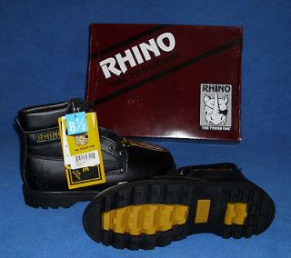 60S21 ~ Rhino® 6” Steel Toe Safety Work Boot ~ Black ~ New in 