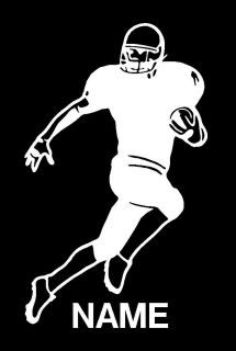 Football Player with Name Vinyl Sports Decal 8159